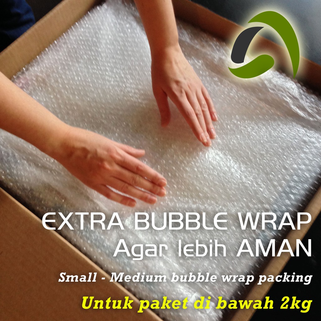 

Packing Extra Bubble Wrap untuk paket