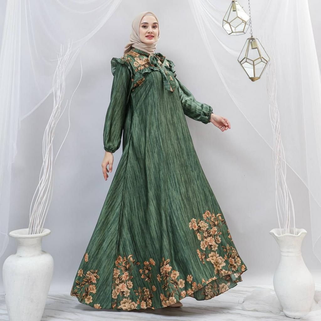 Dress Gamis Uliya Baju Wanita Resleting Busui Pakaian Wanta Dress Wanita