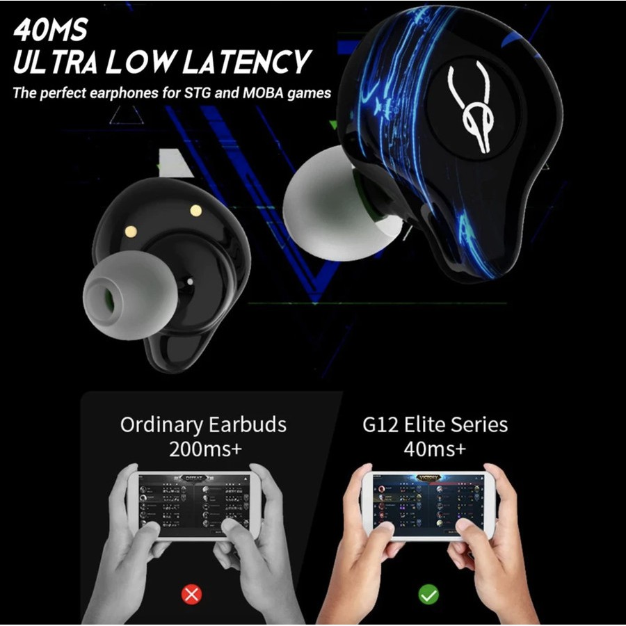 Sabbat G12 Elite Gaming TWS Earphone Headset Bluetooth Alt X12 PRO E12 Ultra