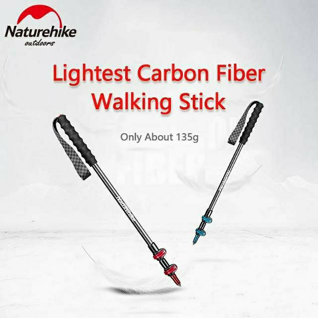 TREKKING POLE ST10 CARBON FIBER LIGHTER NATUREHIKE NH19S010-T