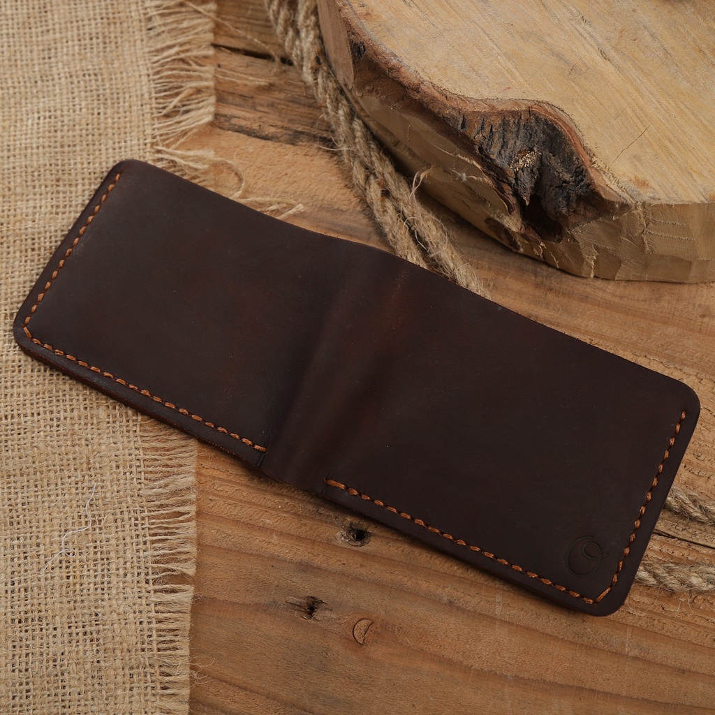 Dompet Pria Kulit Asli Original - Robson Wallet Dark Brown Version