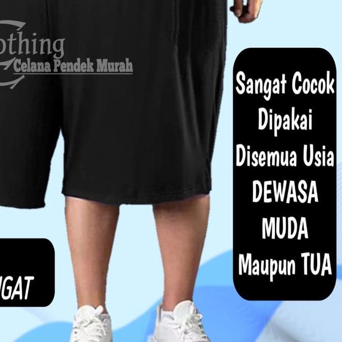 Short Pants Pria Celana Pendek Jumbo Cowok Dewasa Big Size Santai Polos Super Besar Casual Bawah Lut