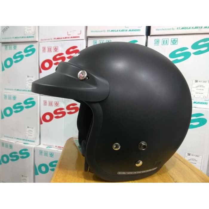 Jual Helm Cargloss Cf Retro Black Doff Carglos Half Face Shopee Indonesia