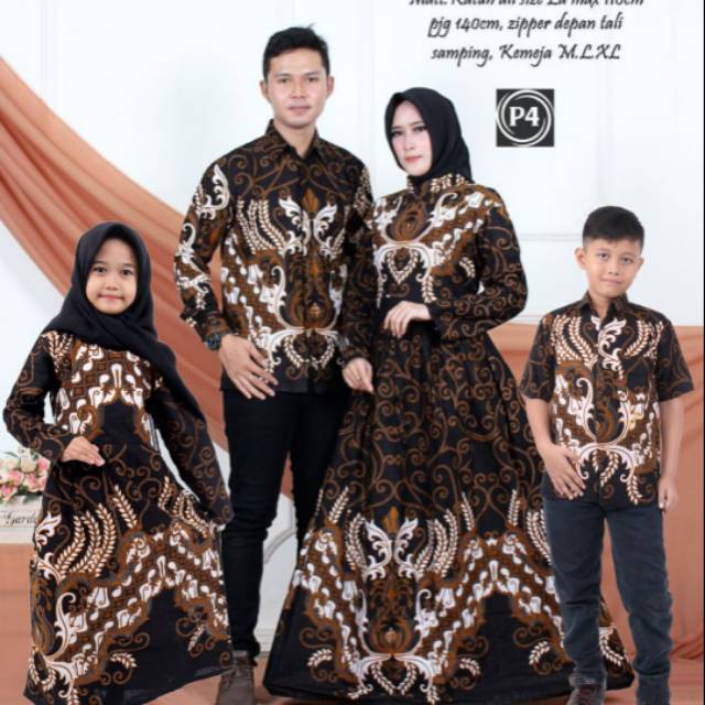 Sarimbit batik/couple keluarga gamis syar'i modern fashion muslim fashion batik terbaru dan termurah