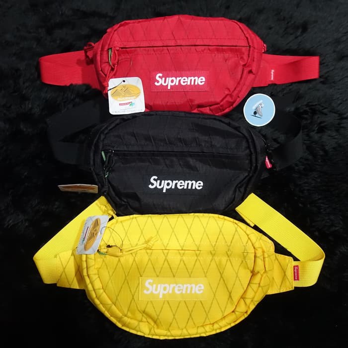 supreme waist bag yellow