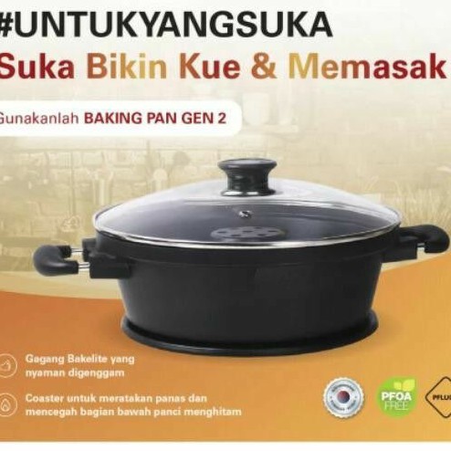 NUPON Baking Pan Generasi 2 Aluminium Die Cast Coaster PFOA FREE