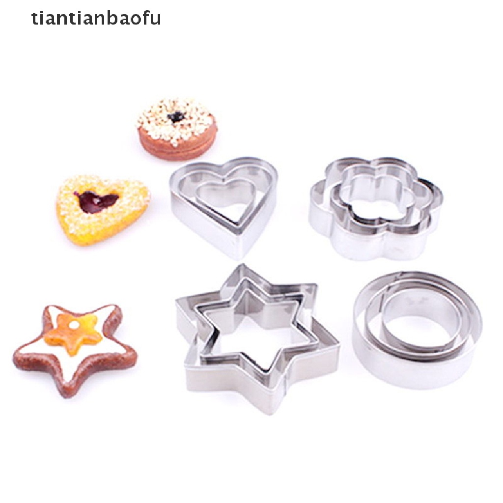 12 Pcs Cetakan Kue Bahan Stainless Steel