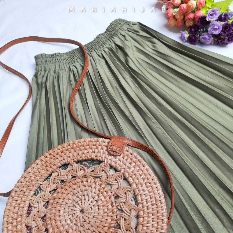 Mahiahijab Rok Plisket Hyget premium tebal panjang