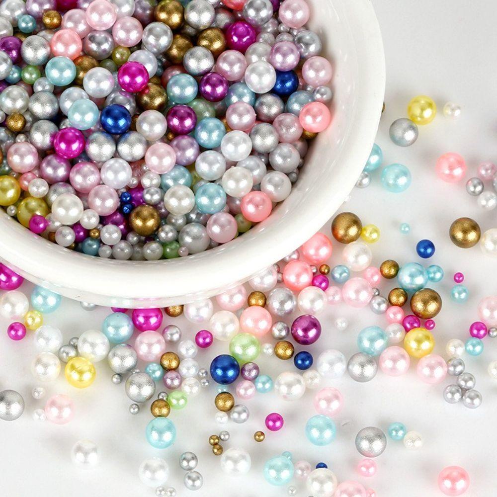 AUGUSTINA Agustina Nail Art Beads 3D Jepang Salon Kuku Manikur Aksesoris Mutiara 1.5-4mm Wanita Nail Jewelry