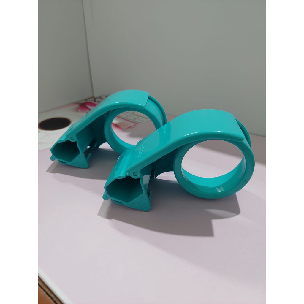 Tape Dispenser/Rumah lakban 2 inch HIJAU TOSCA, Pemotong lakban GLORY  TD01 up to 3&quot;