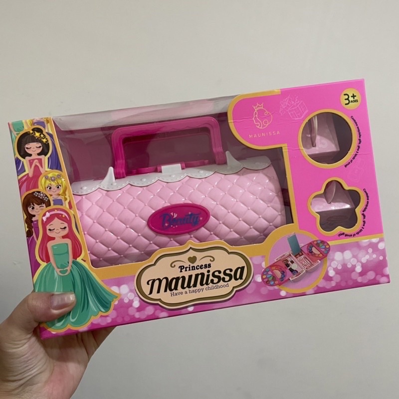 children make up bag pretend plays mainan dandan anak bentuk tas- kado anak cewek - kado anak perempuan 5 tahun - hadiah ultah cewek - kado ulang tahun anak cewek