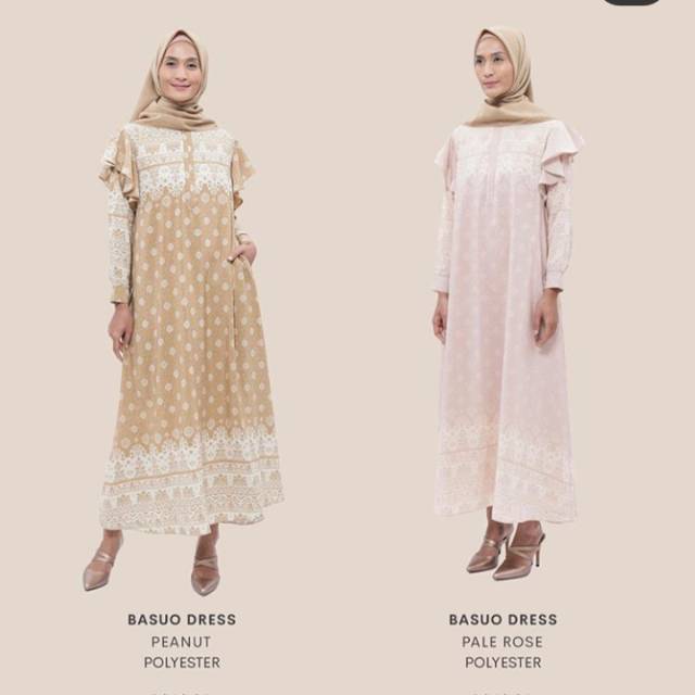 Basuo Dress Ria Miranda Nagari Raya Collection 2020 Pale Rose Uk L