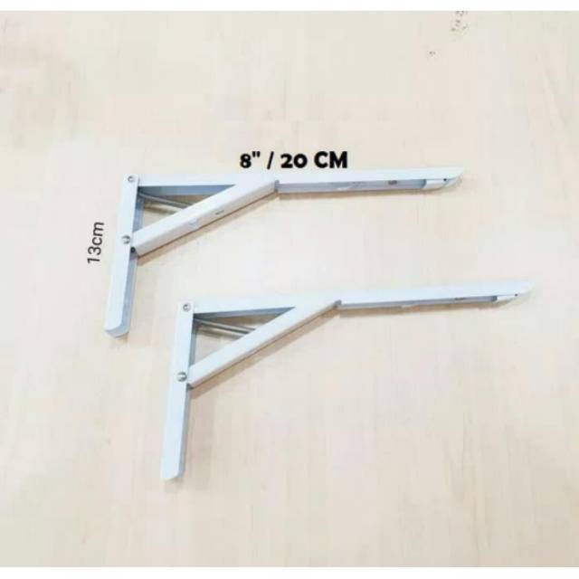 PER PASANG SIKU RAK LIPAT 8 INCHI/BRACKET/SIKU LIPAT MEJA DINDING/SIKU PENYOKONG/FOLDING BRACKET