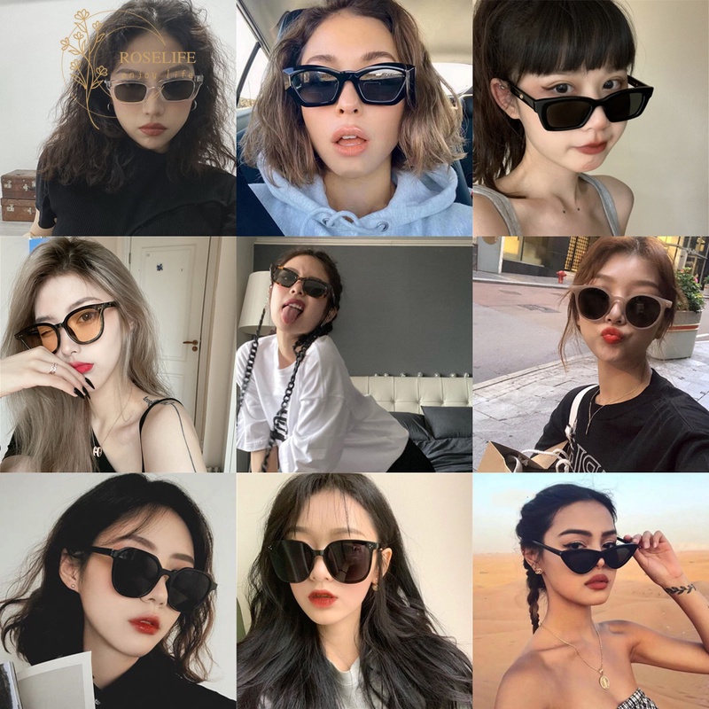 Roselife Korean Over Size Square Frame Sunglasses for Women Girls UV Protection Lens Eyewear