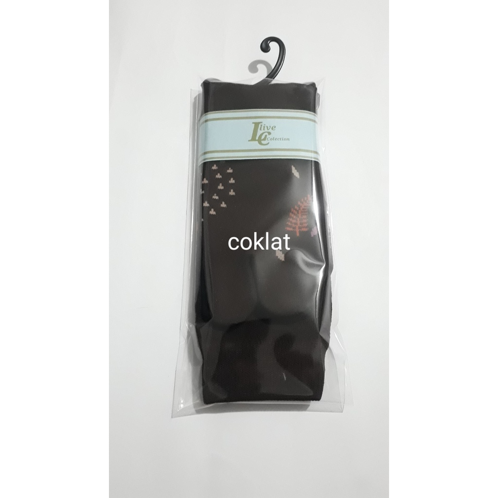 kaoskaki jempol motif/kaos kaki muslimah-coklat