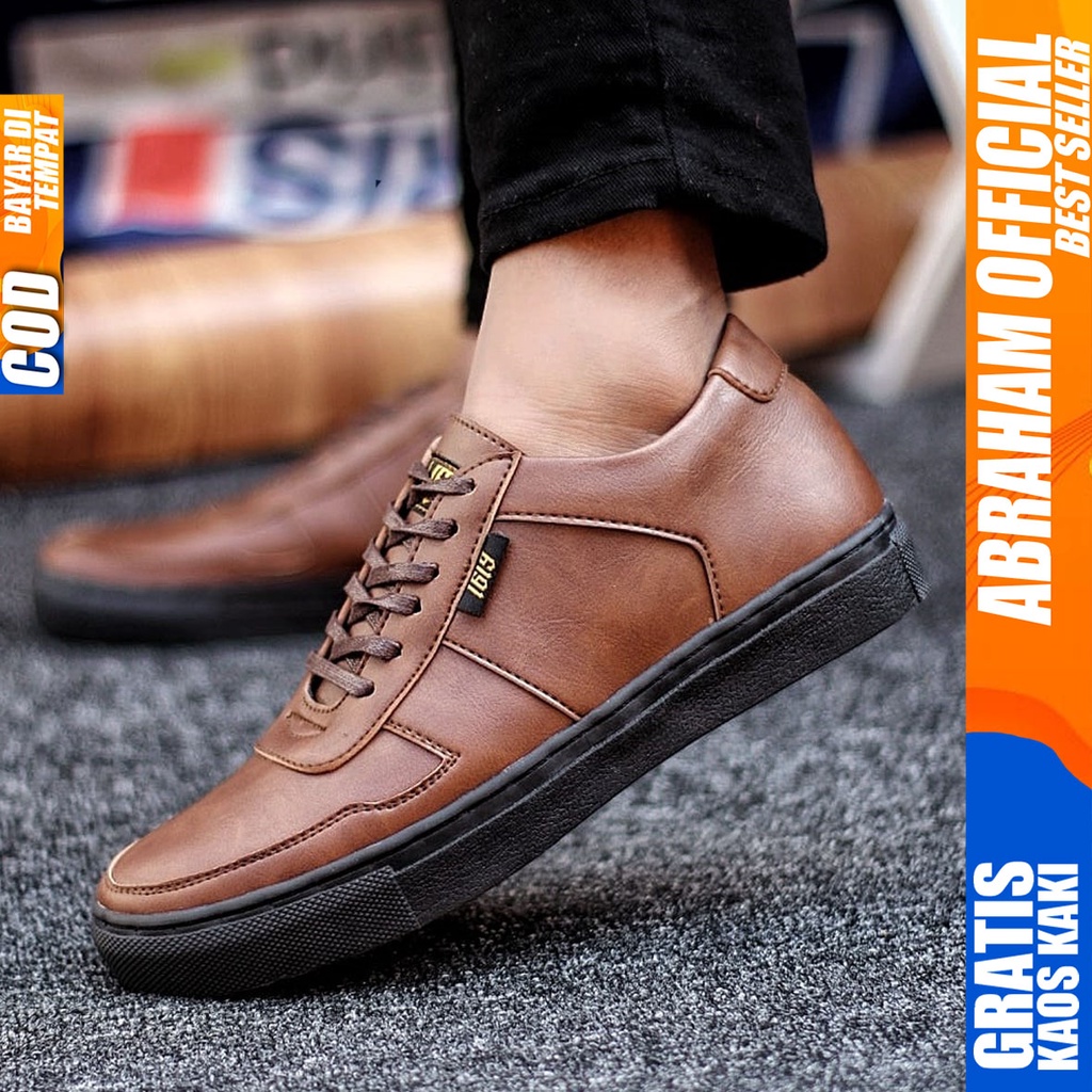 Abraham Auguts - Sepatu Formal Pria Casual Hitam