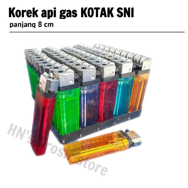 Korek api gas SNI kotak bentuk mirip tokai grosir termurah