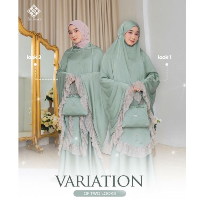 ZAYARA Prayer Set Shieraki / Mukena IBu Anak Couple Shieraki