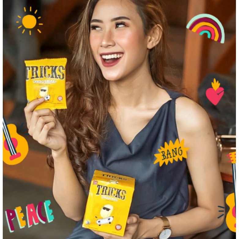 TRICKS Biskuit Kentang ORIGINAL 10 x 15g (Pack) Potato Baked Crisps Chips Trick Trik