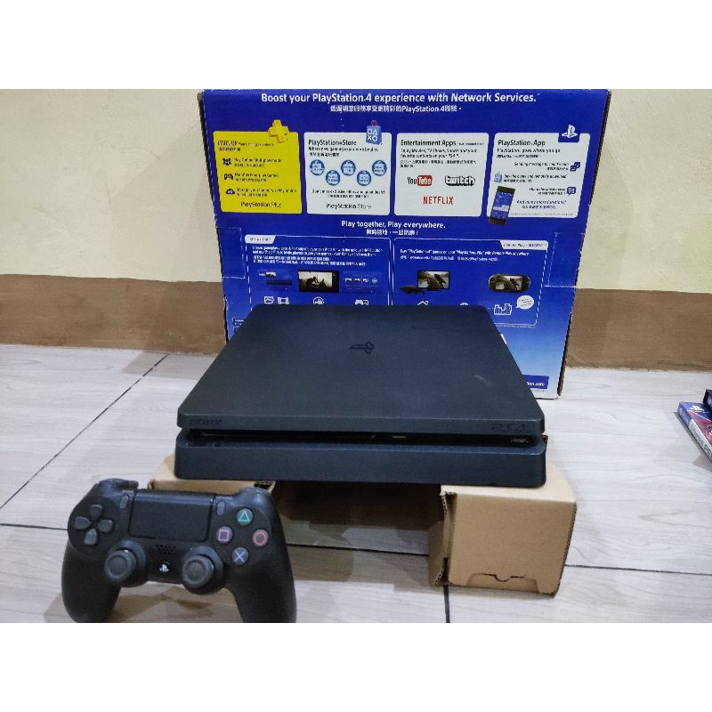ps4 playstation 4 fat slim 500gb 1tb fullset fullgames ori 2 stick