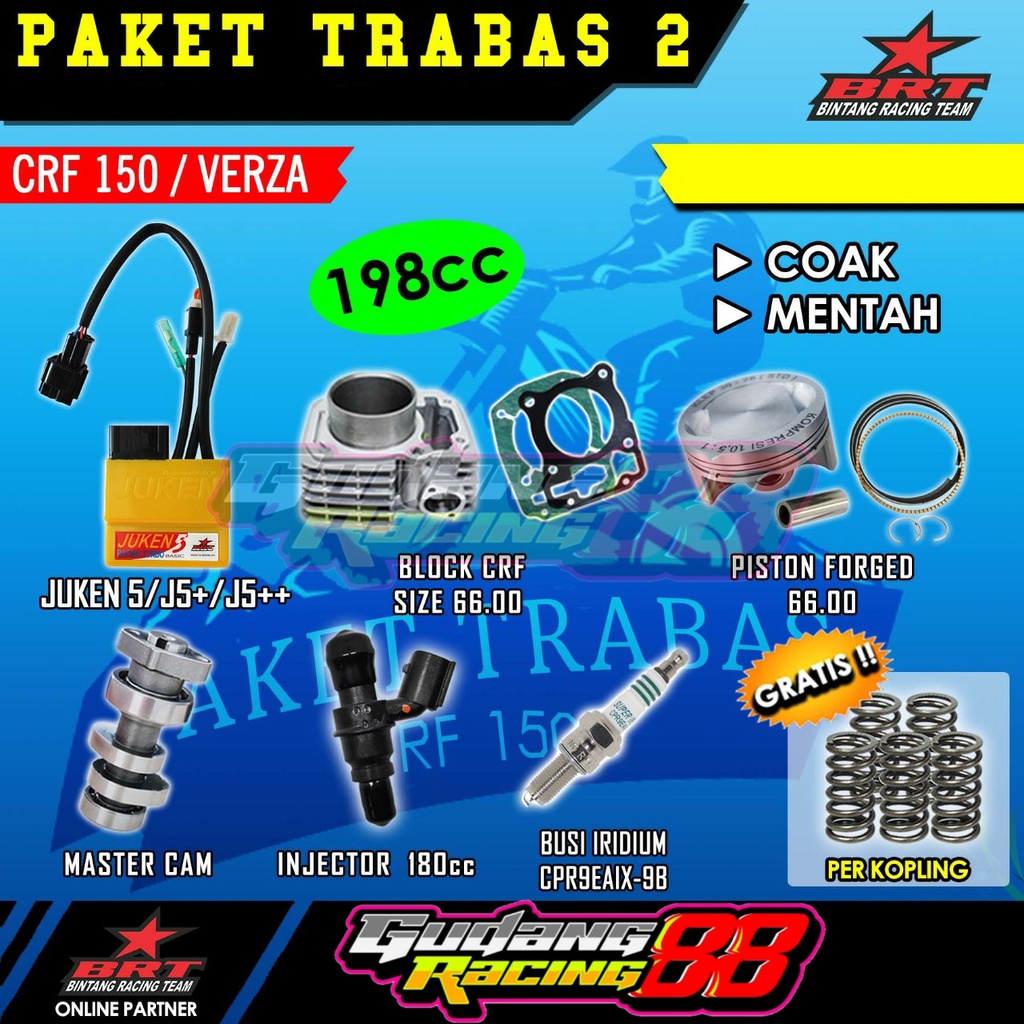 PAKET CRF 150 VERZA - PAKET TRABAS 2 CRF 150 VERZA BRT