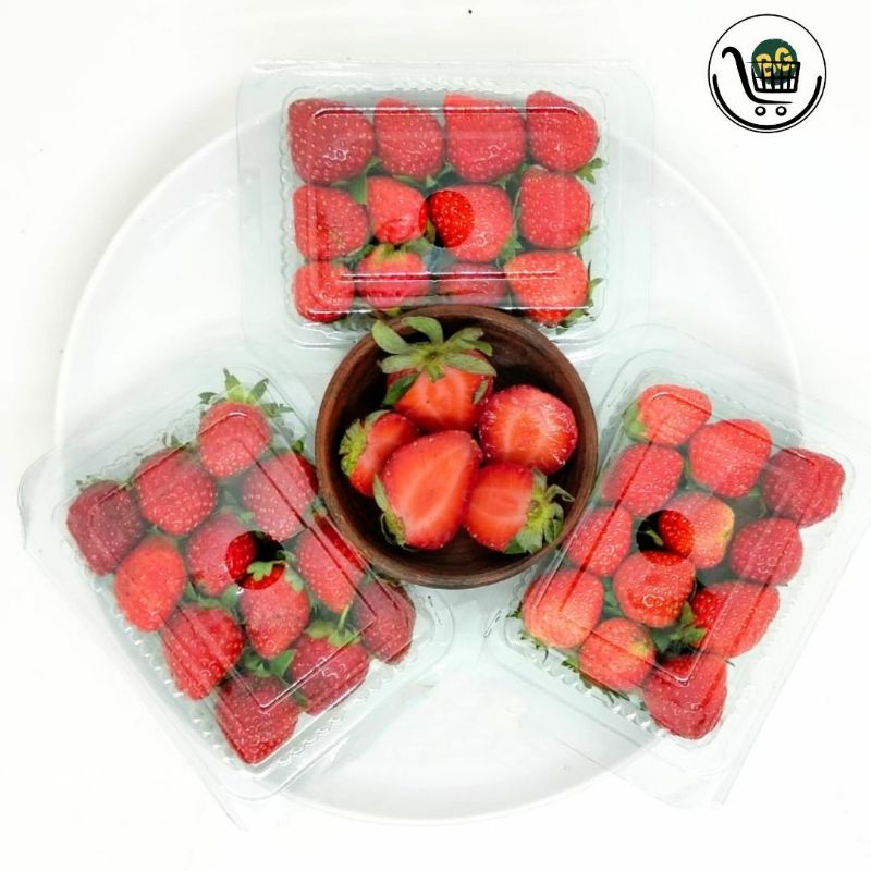 

Strawbery, stoberi, strawberry mini pck,strawberi segar, kemasan 70 gram