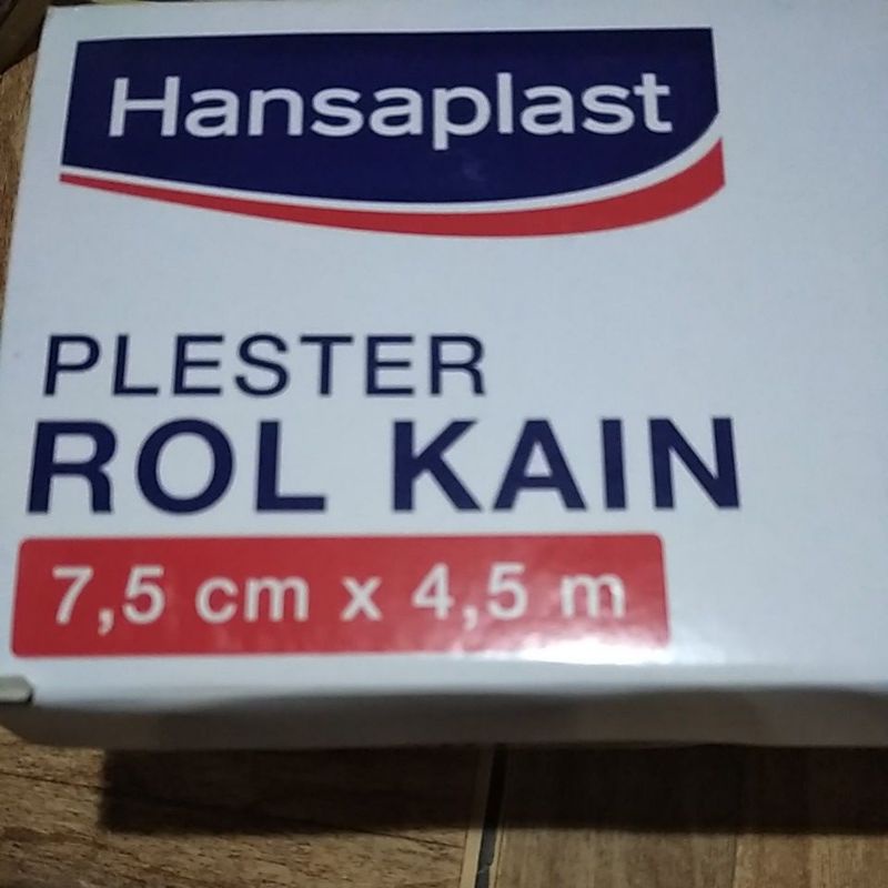 leukoplast/ hansaplast 7,5 cm x 4,5 m plester roll kain plester coklat / hansaplast