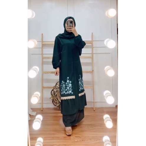 GAMIS MELAYU BORDIR BELAH