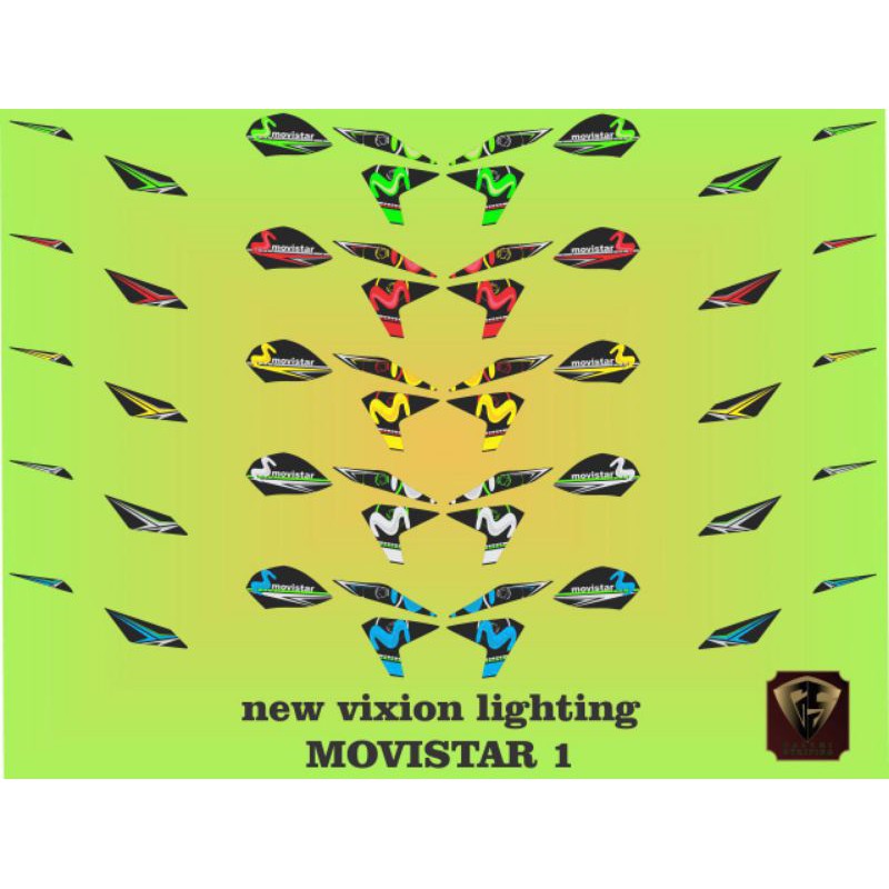 STIKER STRIPING VARIASI DECAL VIXION NVL MOVISTAR