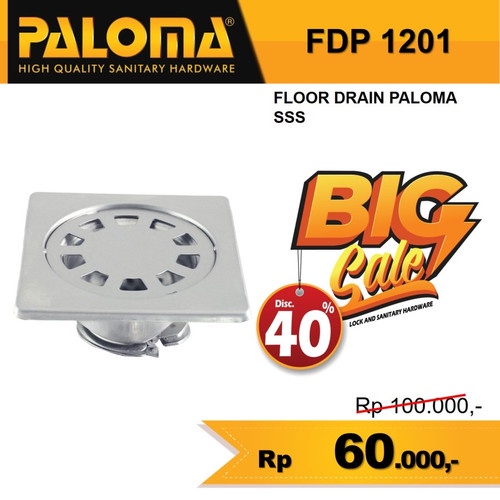 Paloma Saringan Air / Lubang Saluran Air Kamar Mandi Floor Drain FDP1201 FDP 1201 SSS