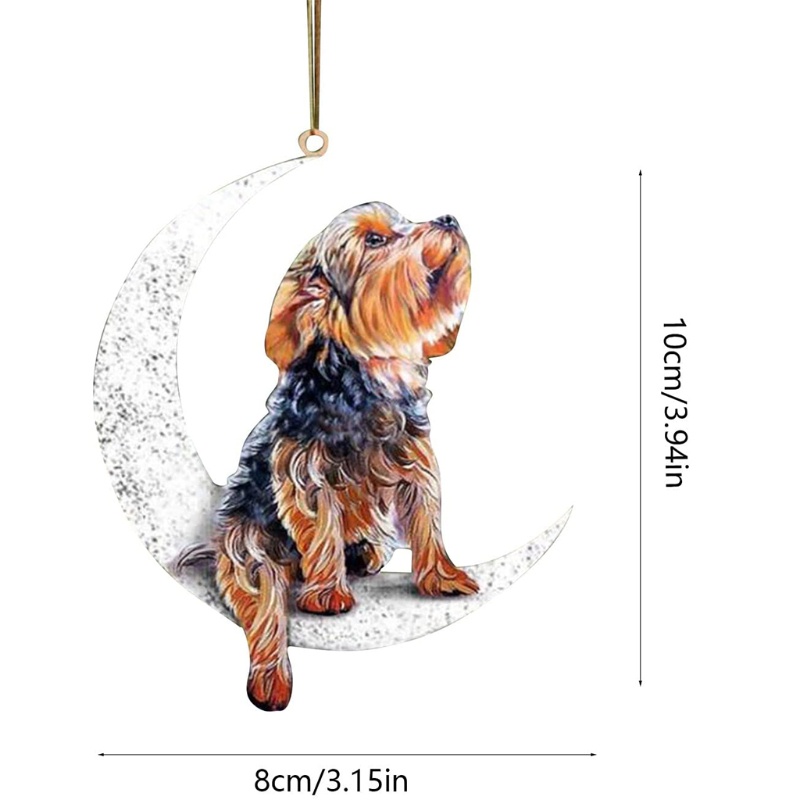 Ornamen Gantung Pohon Natal Bentuk Anjing Peliharaan Ukuran 3.15x3.94 Inch