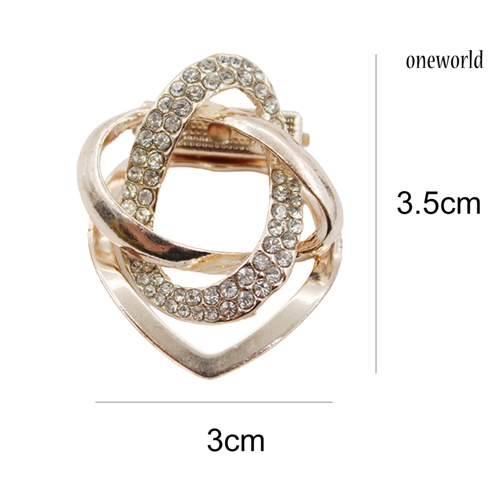 OW@ Brooch Gold-plated Sturdy Gold-plated Alloy Women Scarf Holder Ring for Daily Wear