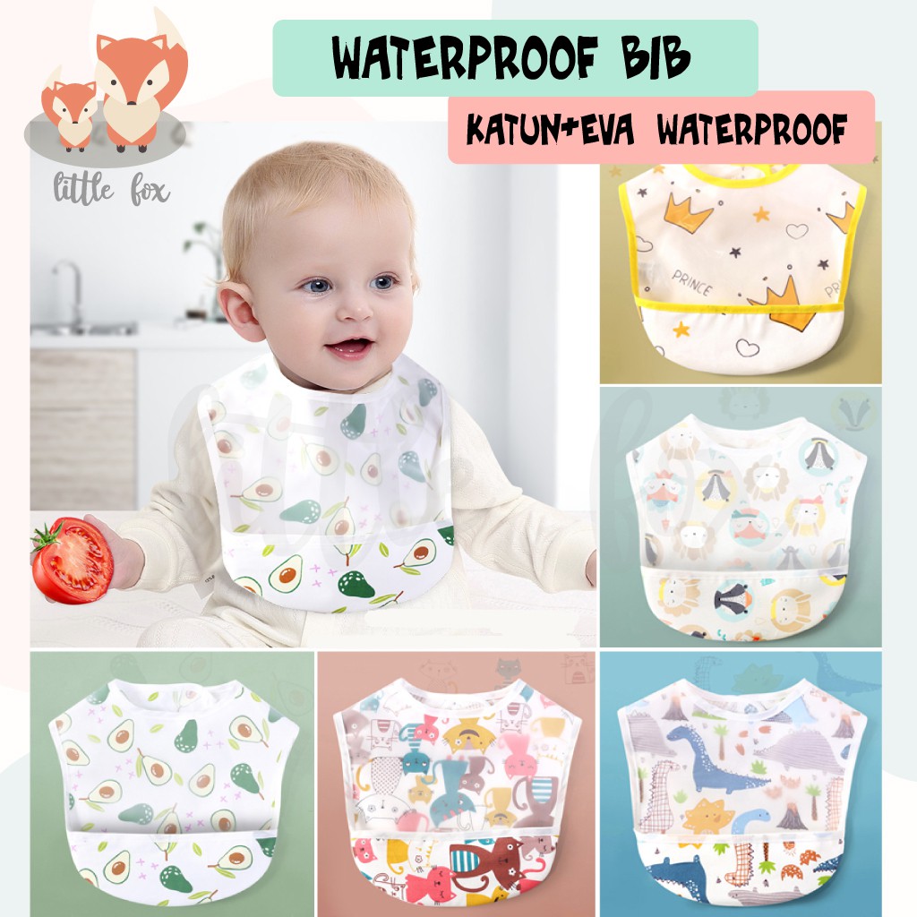 [IMPORT] Bib Bayi Anti Air / Slabber Baby / Newborn / Tadah Iler Celemek Makan Waterproof