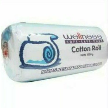 Wellness Kapas Gulung Roll 1kg 500gr Wellness Cotton Roll 1000gram Kapas Bayi