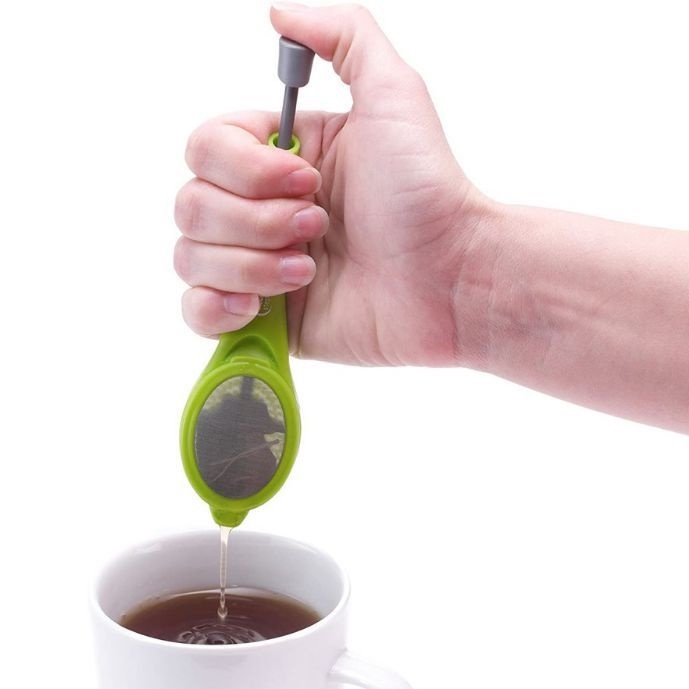 Filter Saringan Infuser Teh Built-in Plunger