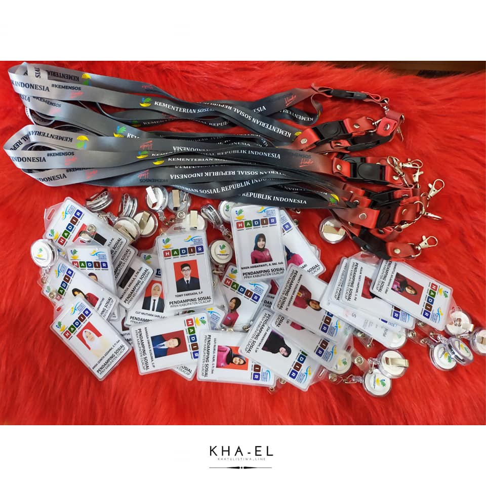 CETAK ID CARD SET PVC LANYARD DAN YOYO KEMENSOS/ ID CARD CUSTOM, BACA DESKRIPSI SEBELUM ORDER