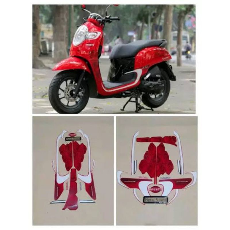 striping sticker scoopy sporty 2018