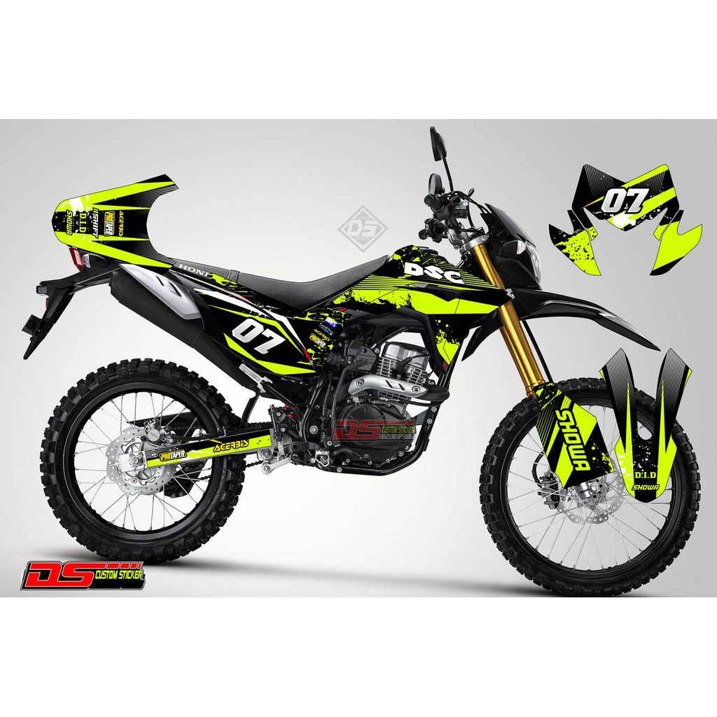 Decal CRF 150 L Abstrak Kuning Stabilo Shopee Indonesia