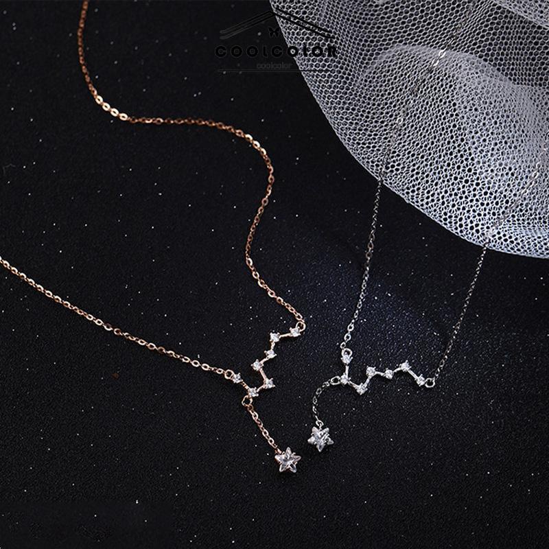 CODBig Dipper Wanita Trendy Temperamen Cahaya Mewah Desain Niche Rumbai Kalung Indah Sederhana- cl