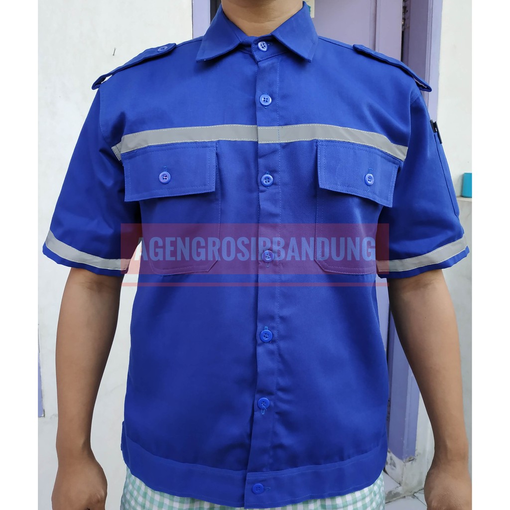 Wearpack Safety Lengan Pendek Baju Seragam Kerja Proyek Safety K3 Lengkap