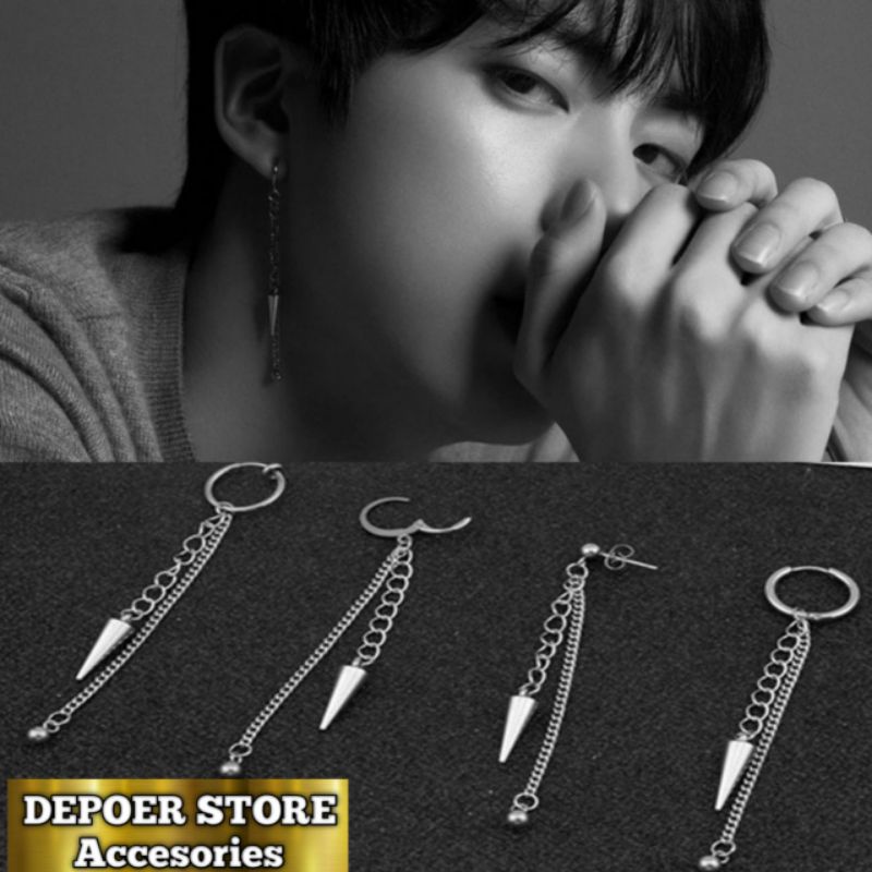 Anting BTS jungkok jimmi TOMBAK TINDIK DAN JEPIT