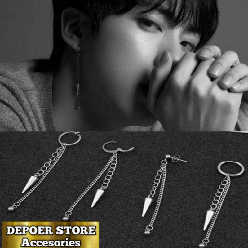 Anting BTS jungkok jimmi TOMBAK TINDIK DAN JEPIT