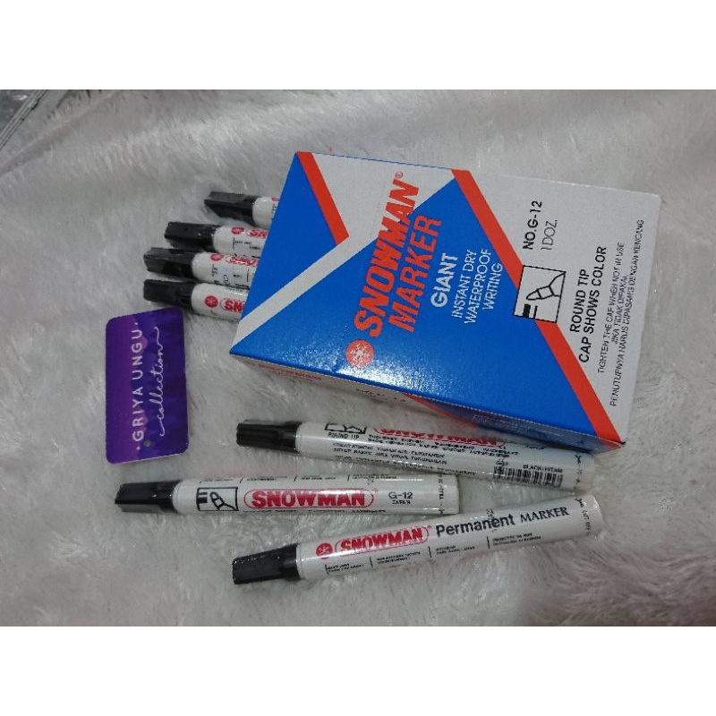 

Spidol Snowman marker permanen hitam