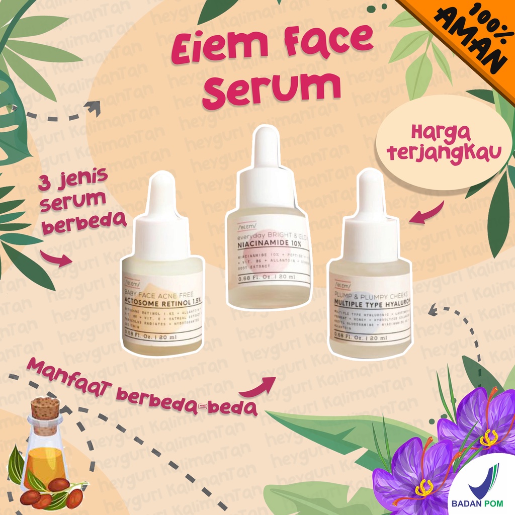 Eiem beauty Face Serum muka wajah baby face multiple type hyaluronic acid actosome retinol niacinami