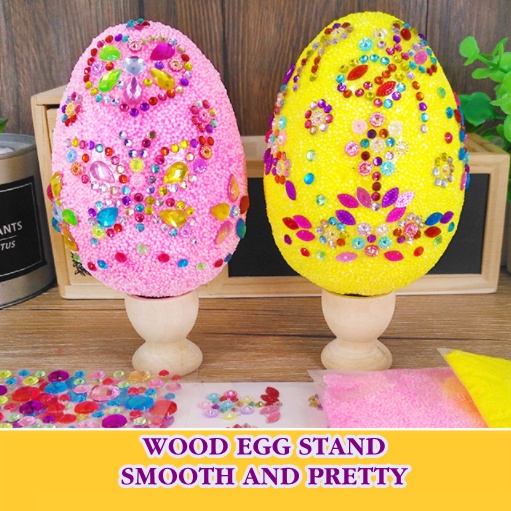 [ORGM] Mainan Edukasi DIY Telur dengan Snow Clay dan Sticker Dekor Manik Set Acara Paskah Easter