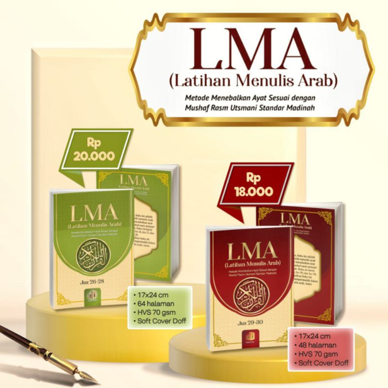 

LMA Latihan Menulis Arab Juz 26-28 dan Juz 29-30