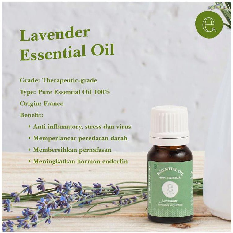 Essential Oil Lavender Murni | Aromaterapi Penghilang Stres &amp; Tidur Nyenyak | Lavender Aromatherapy