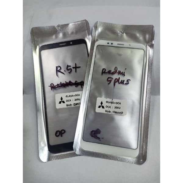 GLASS + OCHA / KACA LCD REDMI 5 PLUS