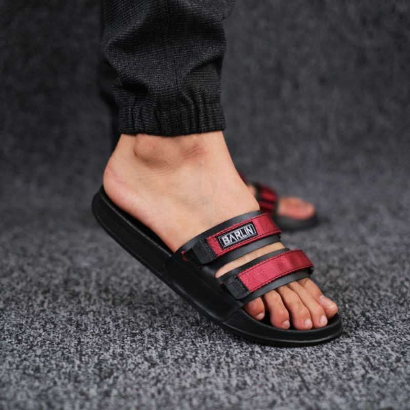 WOLF x ASTA - Sandal Casual Japit Pria Sendal Jepit Cowok Kulit Asli Full Leather 100%