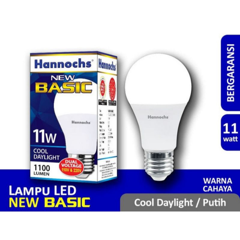 Lampu Led  Basic Hannochs 3w/5 Watt 7w/7Watt 9w/9Watt 11w/11 Watt 14w/14 Watt 17w /17Watt Bolam